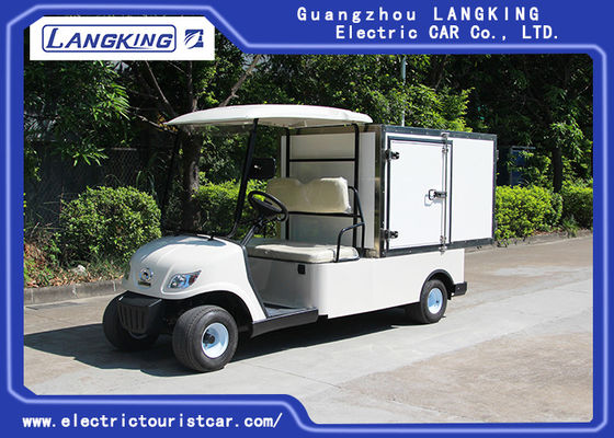 중국 2명의 사람 스테인리스 화물 상자 650kg 48v 3kw DC 모터를 가진 백색 소형 전기 화물 트럭 협력 업체