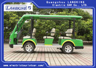8 Seater Green Electric Tourist Car Mini Tour Bus 18% Climbing Ability