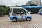 리조트를 위한 Toplight 섬유 유리 4 좌석을 가진 파란/백색 전기 골프 차 협력 업체