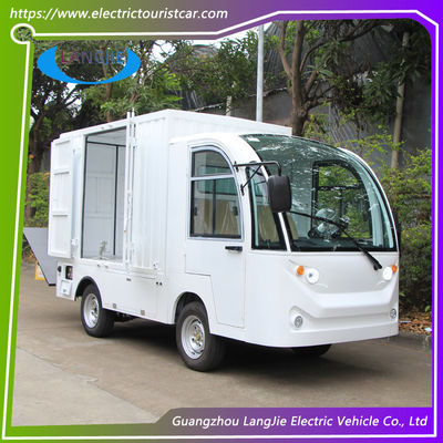 좋은 가격 2개의 좌석 음식 트럭 전기 수화물 손수레는 공원을 위한 화물 상자 900kg 탑재량을 둘러싸았습니다 온라인으로