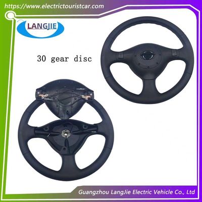좋은 가격 전기 4륜 관광차 36 이빨 원형 검은 스티어링 휠 30MM 부품 온라인으로