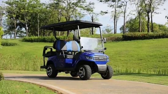 좋은 가격 4 Seat Electric Golf Cart With Leather Fabric Seats LED Lighting System And Robotic Welding Chassis 온라인으로
