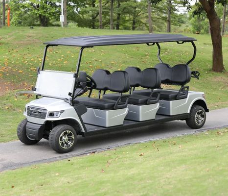 좋은 가격 White Color 48V 5KW AC Motor Electric Golf Cart With 6 Seats For Golf Courses And Resorts 온라인으로
