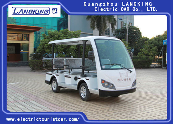 4KW 모터 48V 8 Seater 호텔/대학 /park를 사용하는 모형 Y083A 전기 근거리 왕복 버스 18% 상승 능력