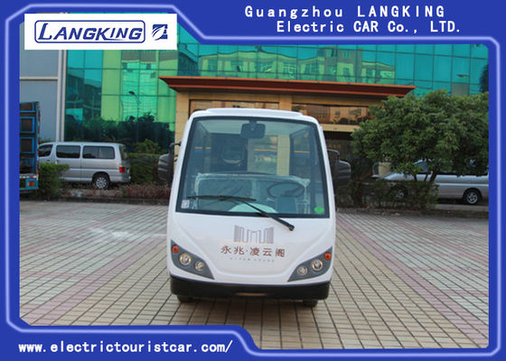 4KW 모터 48V 8 Seater 호텔/대학 /park를 사용하는 모형 Y083A 전기 근거리 왕복 버스 18% 상승 능력