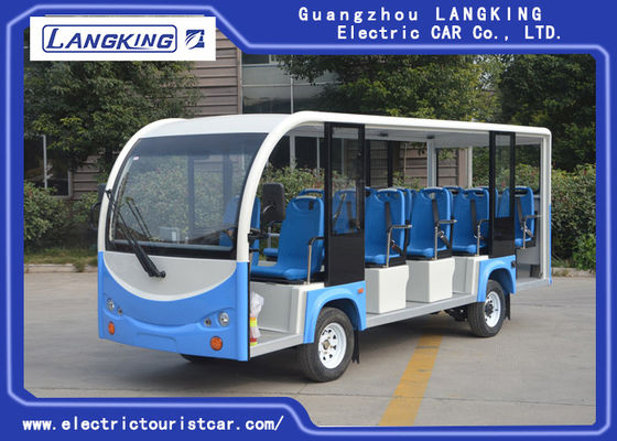 공원 Y140A-M를 위한 문을 가진 14의 Seater 전기 관광 차 72V/5.5 KW