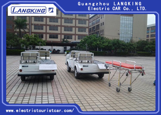 공항 전기 구급차 차, 지붕 없는 4 Seater 전차 하나 침대