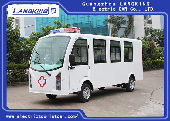 주문을 받아서 만들어진 색깔 전기 골프 카트 구급차 8는 + 1개의 침대 72V /7.5KW AC 모터에 자리를 줍니다
