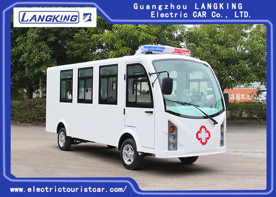 주문을 받아서 만들어진 색깔 전기 골프 카트 구급차 8는 + 1개의 침대 72V /7.5KW AC 모터에 자리를 줍니다