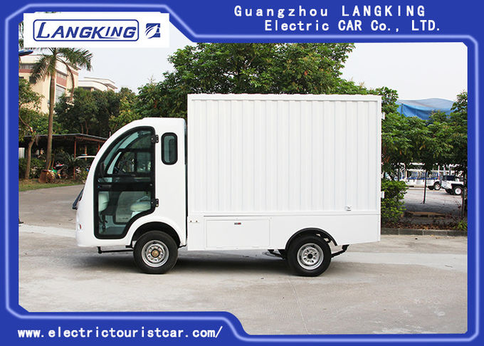 900kg/전기 유개 화차를 적재하고 내려 2 Seater Electric Cargo 밴 For Goods 0